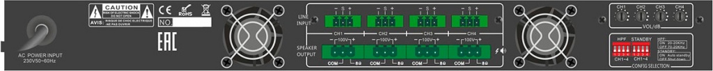 Трансляционный усилитель PROAUDIO D4120
