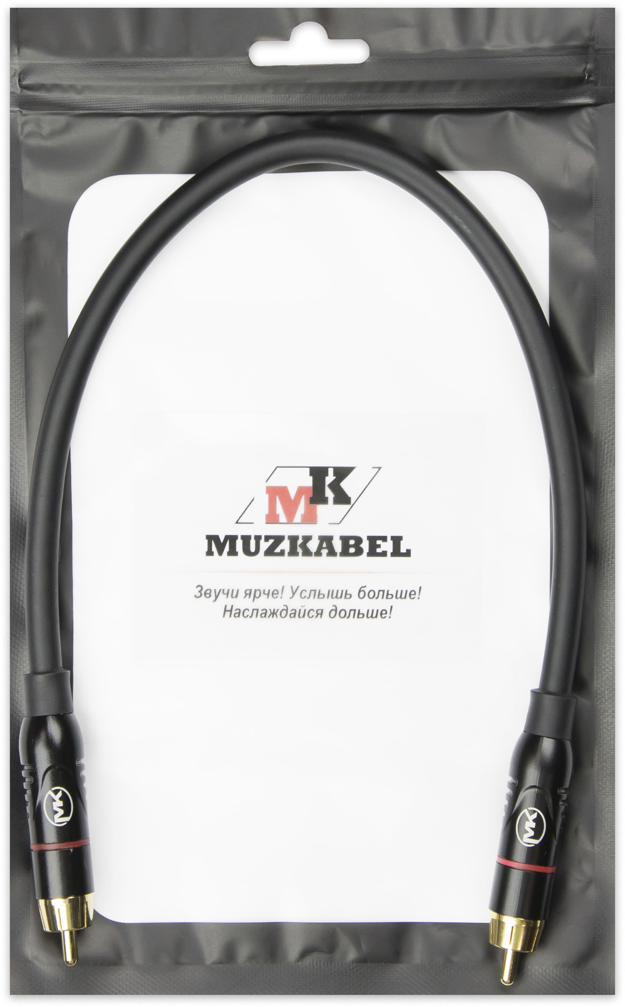 Патч-кабель MUZKABEL RSFIK4BP - 0.1 метра, RCA – RCA (Красное кольцо)