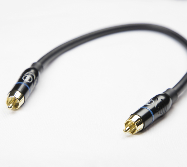 Патч-кабель MUZKABEL RSFIK4BP - 0.15 метра, RCA – RCA (Синее кольцо)