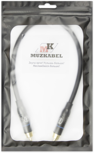 Патч-кабель MUZKABEL RSFIK4BP - 0.15 метра, RCA – RCA (Синее кольцо)
