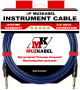 Гитарный кабель MUZKABEL JSLIK1(RX) - 3 метра, JACK - JACK (Отсечка)