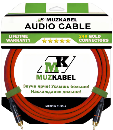 Аудио кабель MUZKABEL RCBIK3R - 5 метров, RCA - RCA
