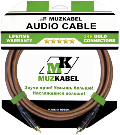 Аудио кабель MUZKABEL RCXMK5B - 6 метров, RCA - RCA