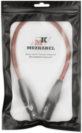 Патч-кабель MUZKABEL XXSMK5BP - 0.1 метра, XLR - XLR