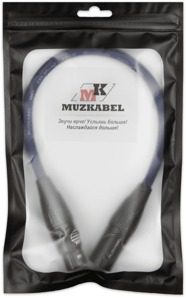 Патч-кабель MUZKABEL XXFMK1SP - 0.15 метра, XLR - XLR